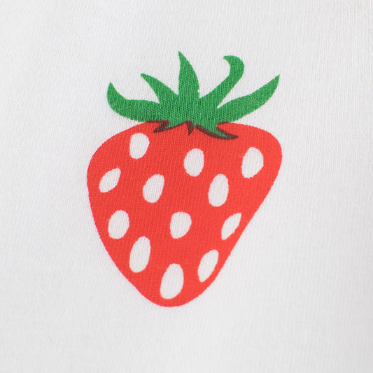 Fashion Stitching Print Cartoon Girls Short Sleeve T-shirt