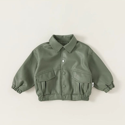 Children's Coat Autumn Leather Top