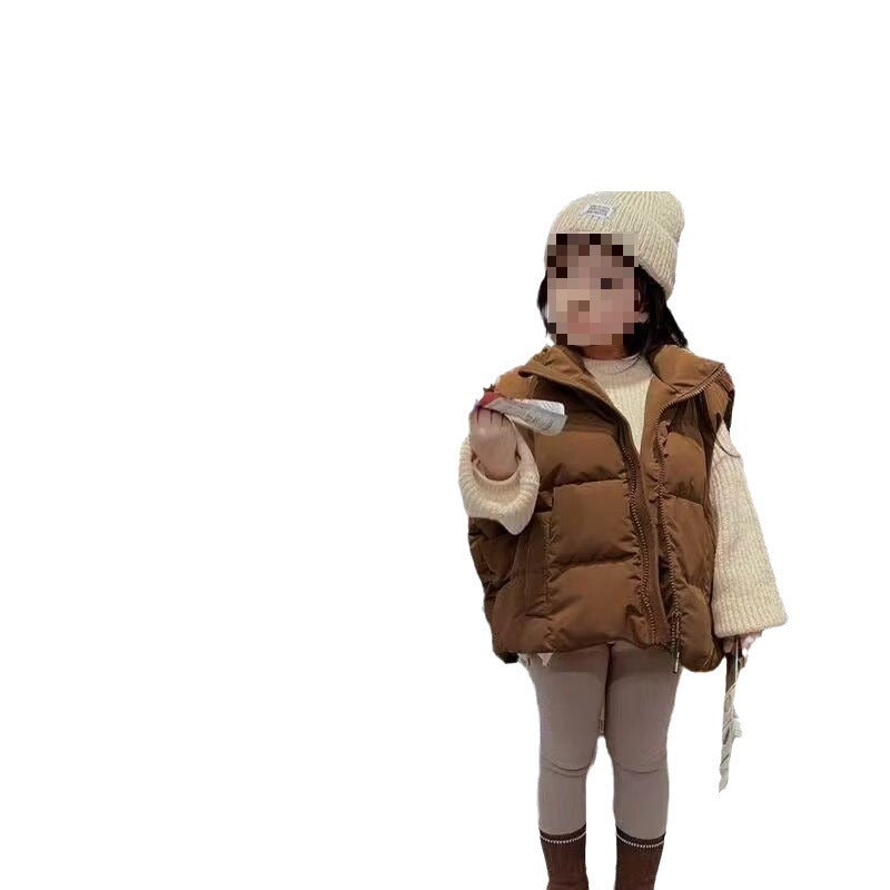 Girl's Waistcoat Vest Thickening Vest Coat