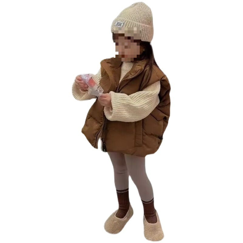 Girl's Waistcoat Vest Thickening Vest Coat
