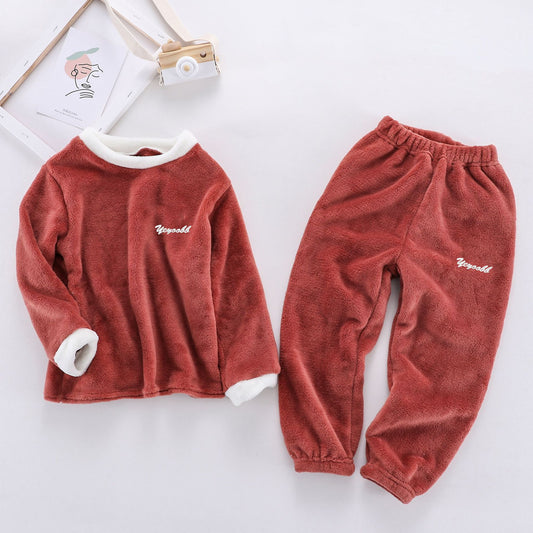 Children's Suits Autumn And Winter Velvet Men And Women
