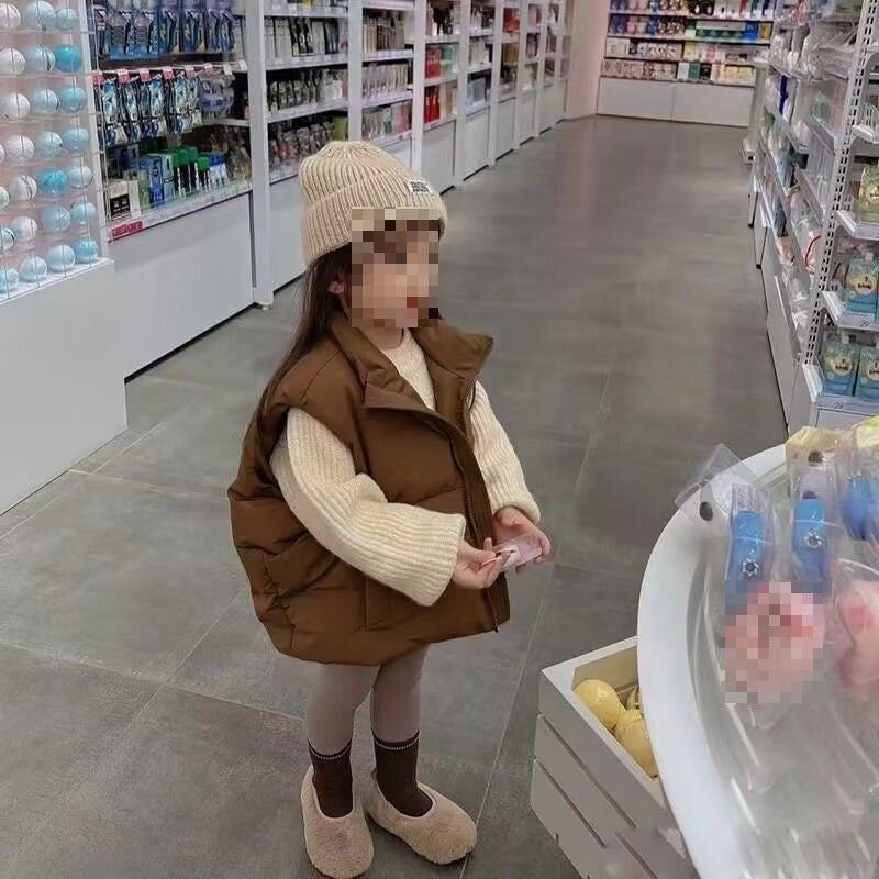 Girl's Waistcoat Vest Thickening Vest Coat