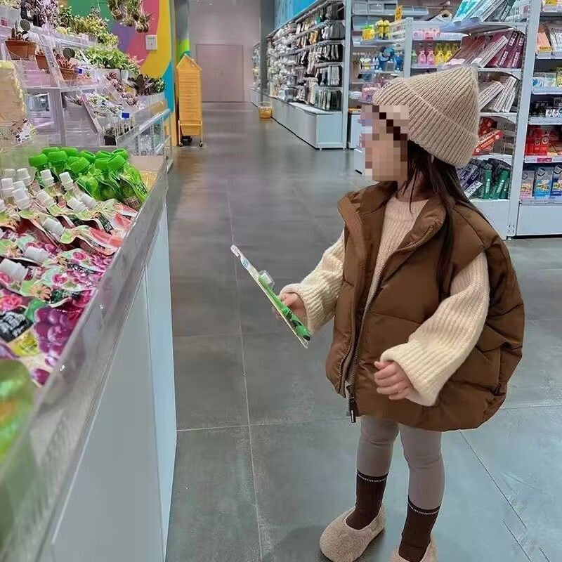 Girl's Waistcoat Vest Thickening Vest Coat