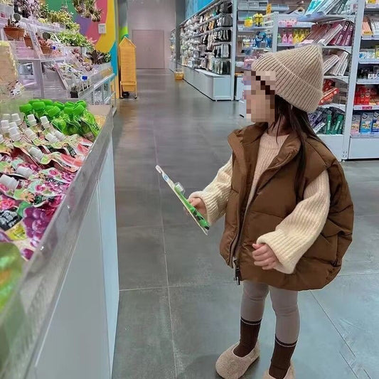 Girl's Waistcoat Vest Thickening Vest Coat