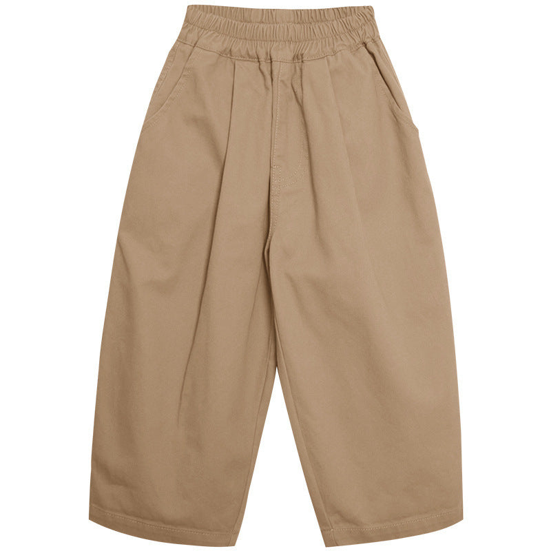 Boys' Casual Pants Solid Color Trousers Baggy Pants