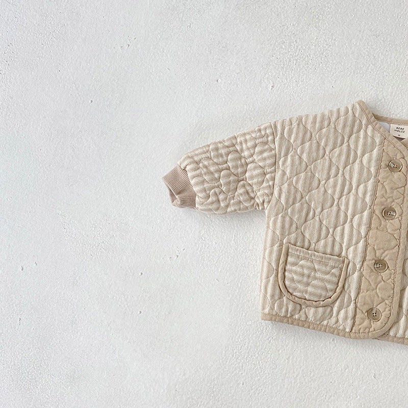 Wave Pattern Double Coat