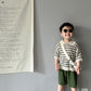 Children's Hollow Sweater Western Style Striped Short-sleeved T-shirt