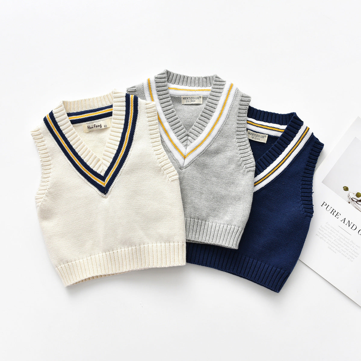 Children's Sweater Vest Pullover Bottoming Shirt