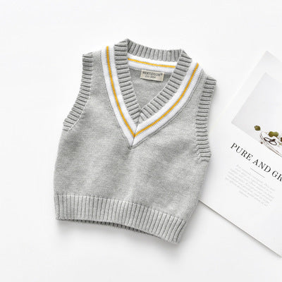Children's Sweater Vest Pullover Bottoming Shirt