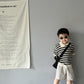 Children's Hollow Sweater Western Style Striped Short-sleeved T-shirt