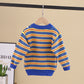 Rainbow Stripes Baby Round Neck Pullover Sweater