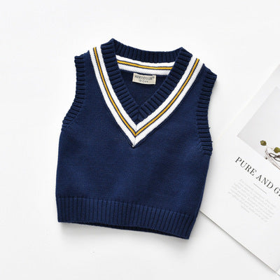 Children's Sweater Vest Pullover Bottoming Shirt