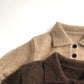 Retro Style Fashionable Knitted Turn-down Collar Coat