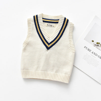 Children's Sweater Vest Pullover Bottoming Shirt