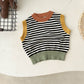 Vintage Striped Kids Pullover Vest