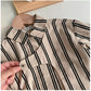 Boys Long Sleeve Shirt Striped Children's Personalized Shirt Baby Korean One Piece Top