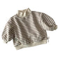 Striped High Neck Sweater